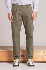MIHARA CHINO LONG IN HERRIGBONE