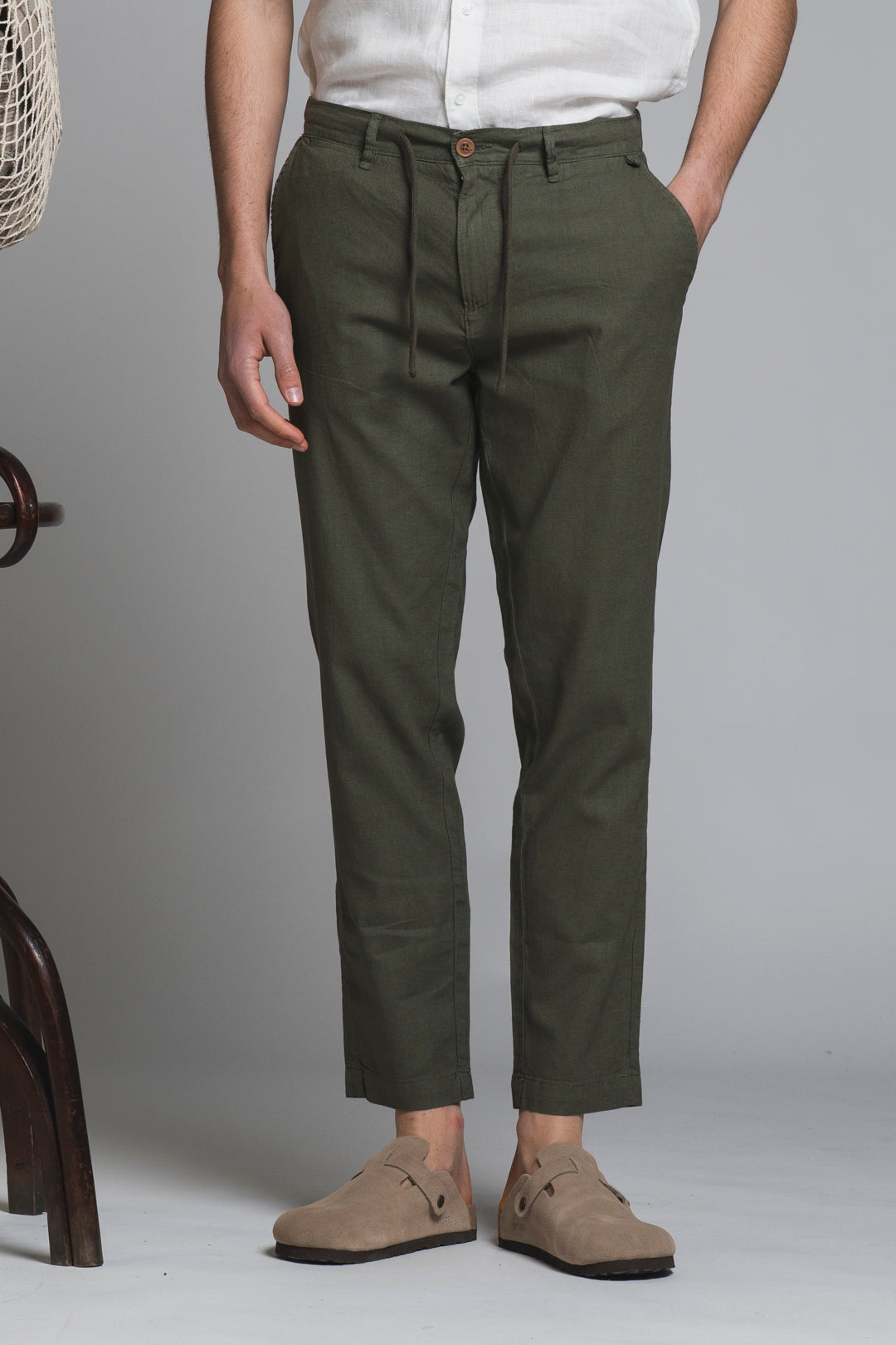 MILES CHINO LONG MIXED LINEN