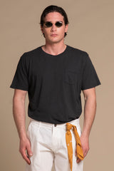 MORRIS T.SHIRT IN JERSEY SLUB CON TASCHINO
