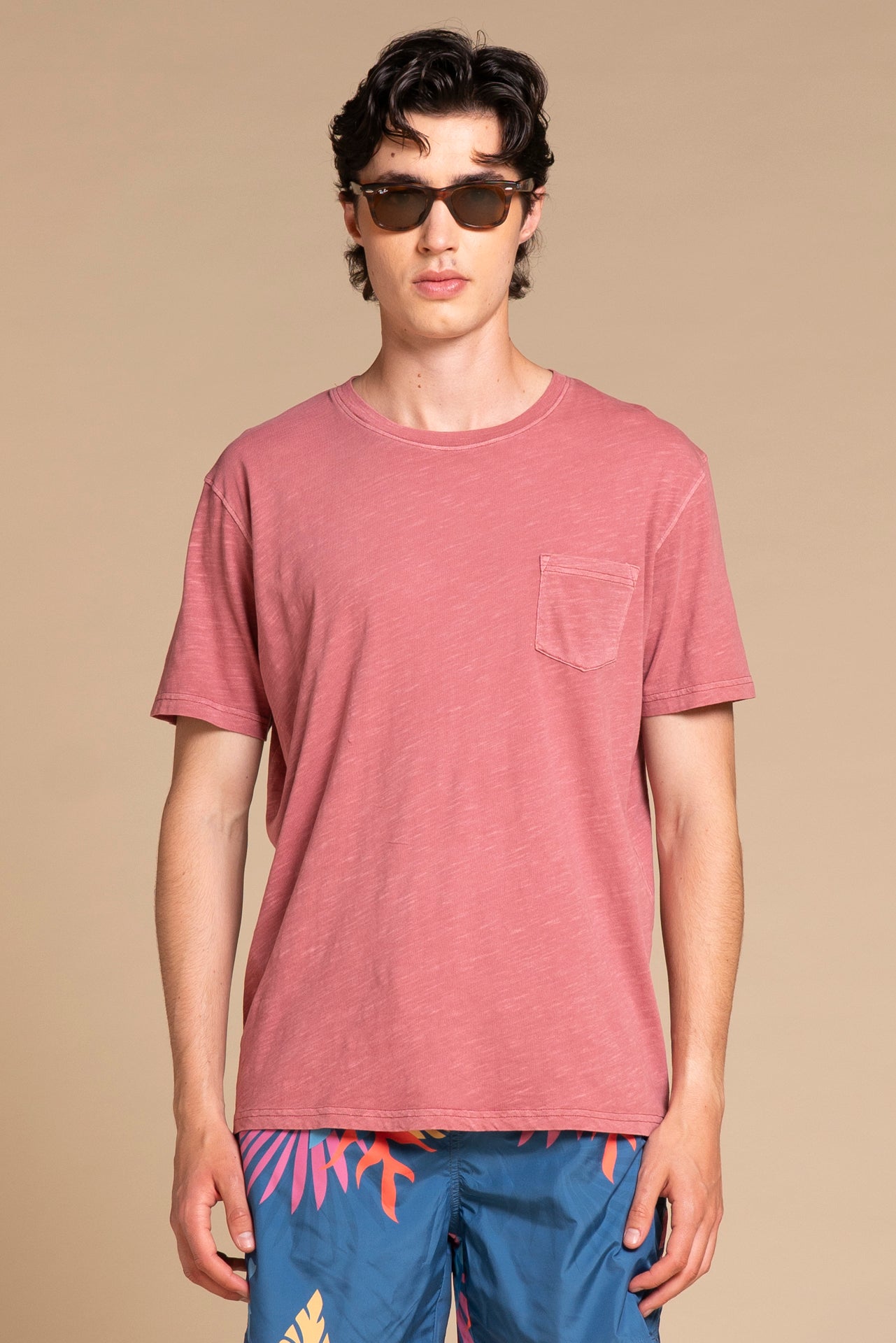 MORRIS T.SHIRT IN JERSEY SLUB CON TASCHINO