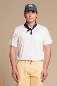 MORRIS T.SHIRT IN JERSEY SLUB CON TASCHINO