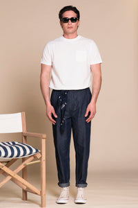MORRIS T.SHIRT IN PIQUET CON TASCHINO