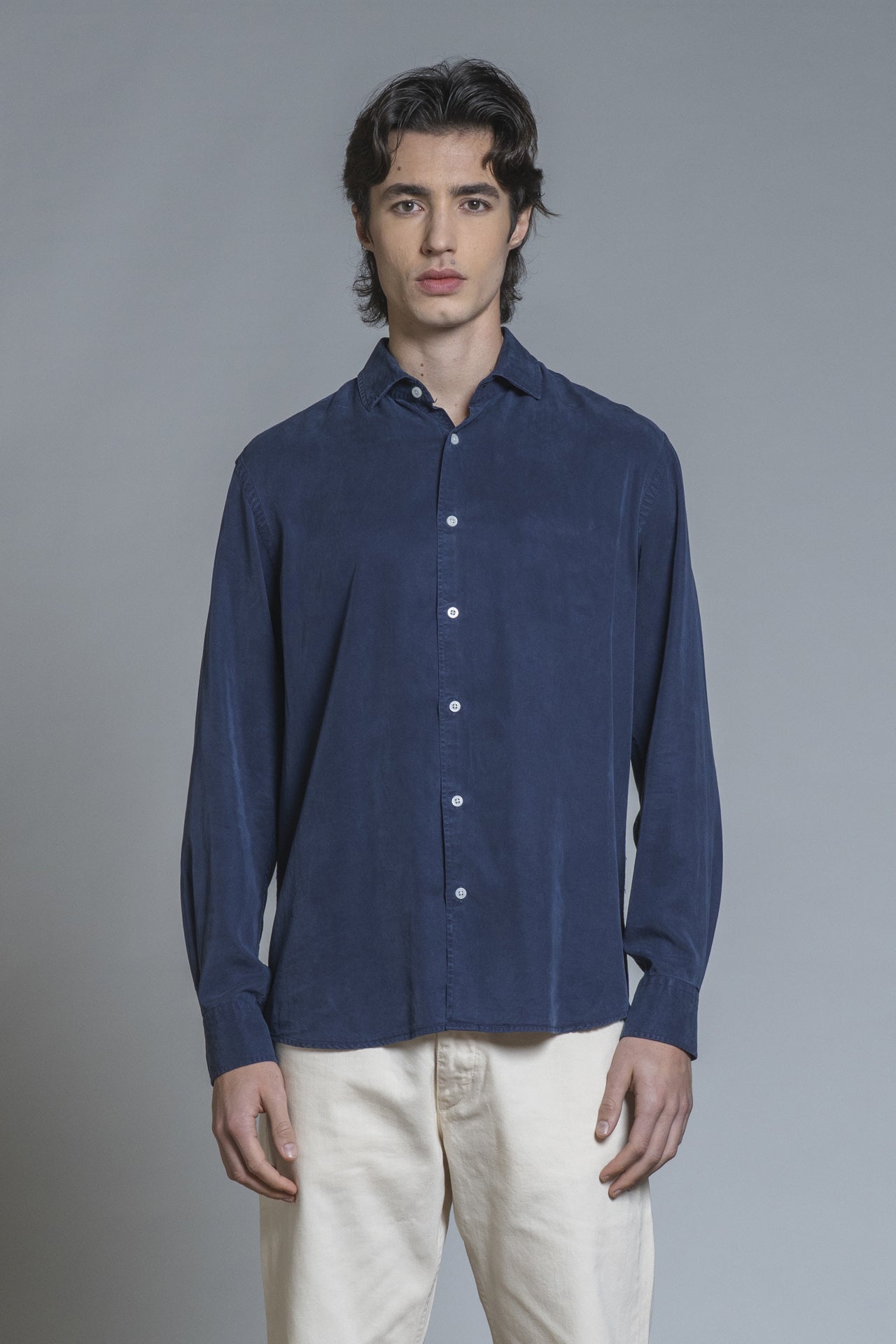 NIGEL FRENCH COLLAR IN TESSUTO LYOCELL