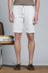 NILS CHINO SHORT IN MIXED LINEN