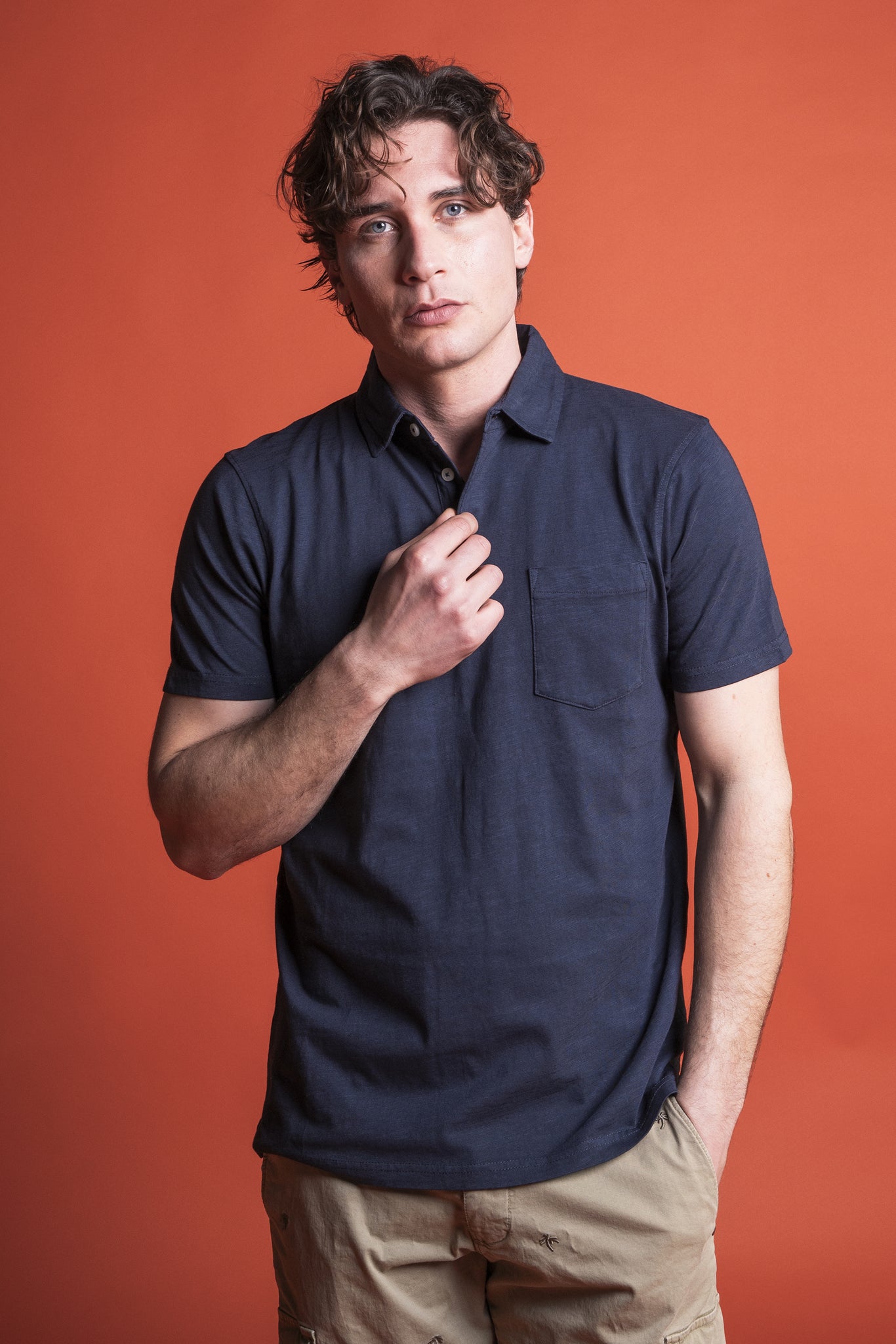 POLO MANICA CORTA 100% COTONE SLUB REGULAR FIT