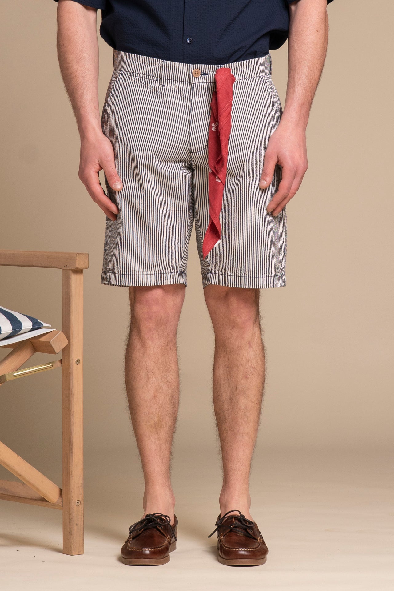 REY CHINO SHORT IN SEERSUCKER