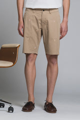 REY STILL CHINO SHORT IN TWILL WITH EMBROIDERY