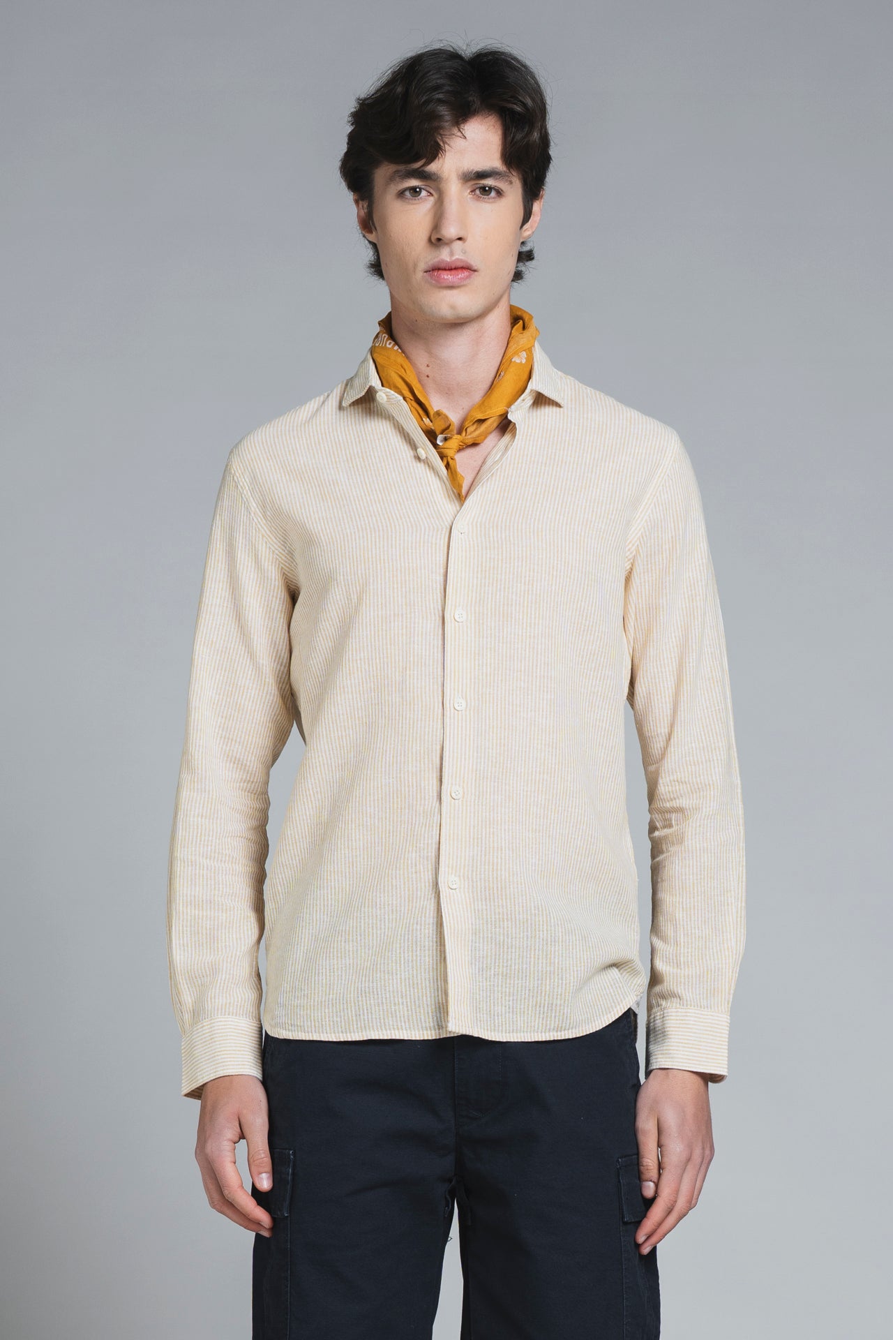RILEY COLLAR FRENCH MIXED LINEN
