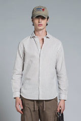 RILEY COLLAR FRENCH MIXED LINEN STRIPE