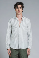 RILEY COLLAR FRENCH MIXED LINEN STRIPE