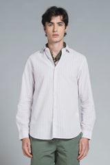 RILEY COLLAR FRENCH MIXED LINEN STRIPE