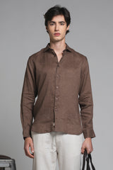 LARS KOREAN SHIRT IN SEERSUCKER