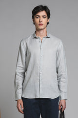 LARS KOREAN SHIRT IN SEERSUCKER