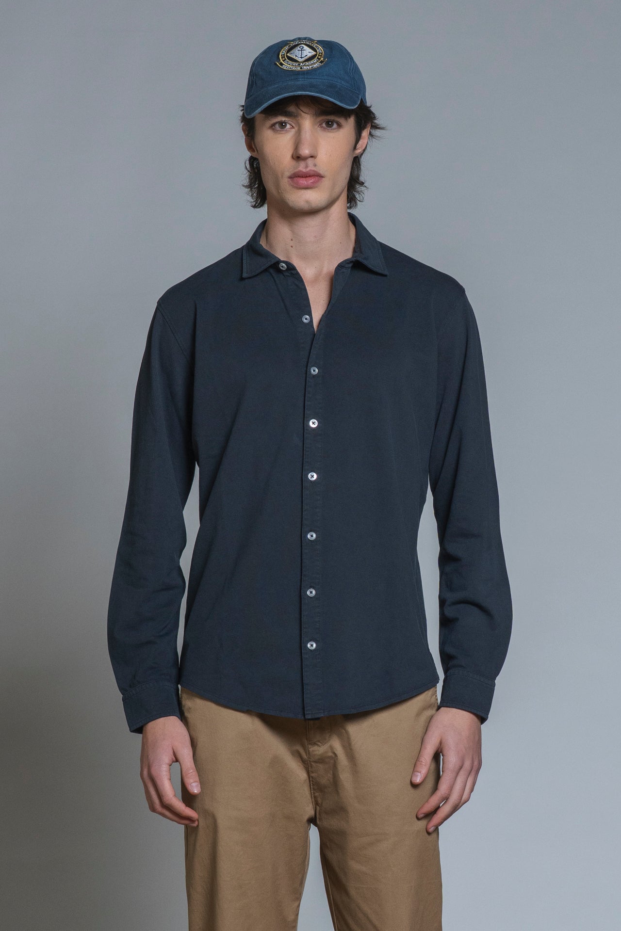 RILEY FRENCH COLLAR IN OXFORD PIQUET