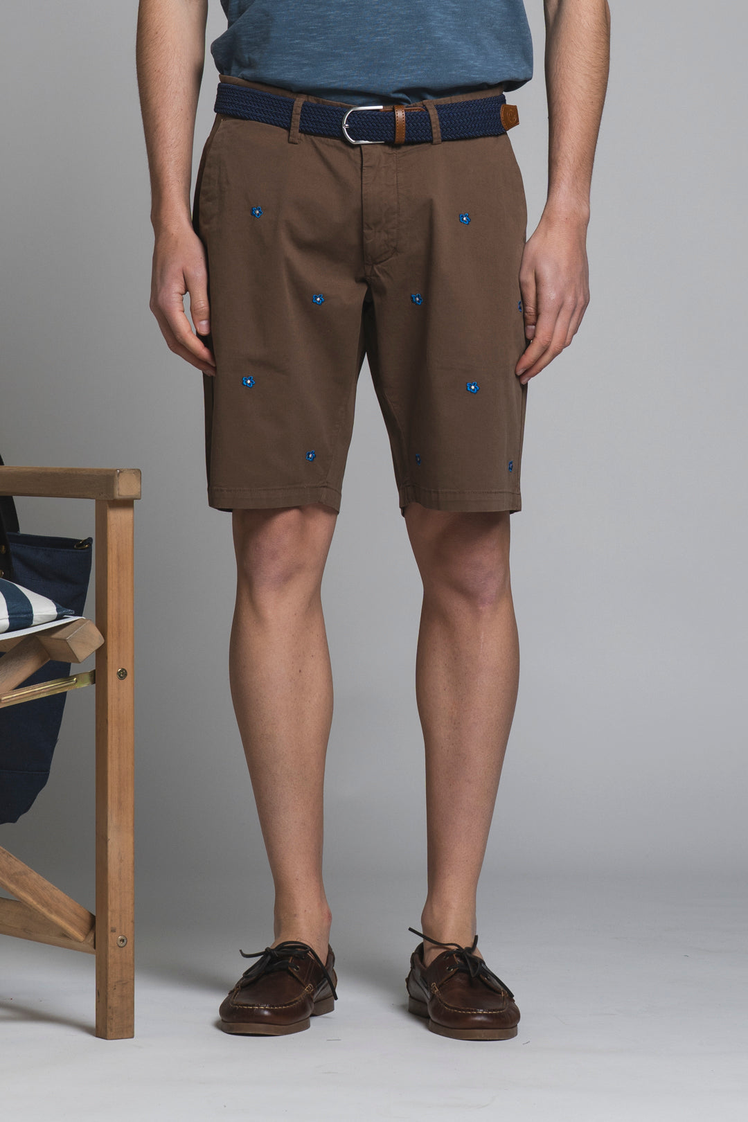 REY PRIME CHINO SHORT WITH EMBROIDERY