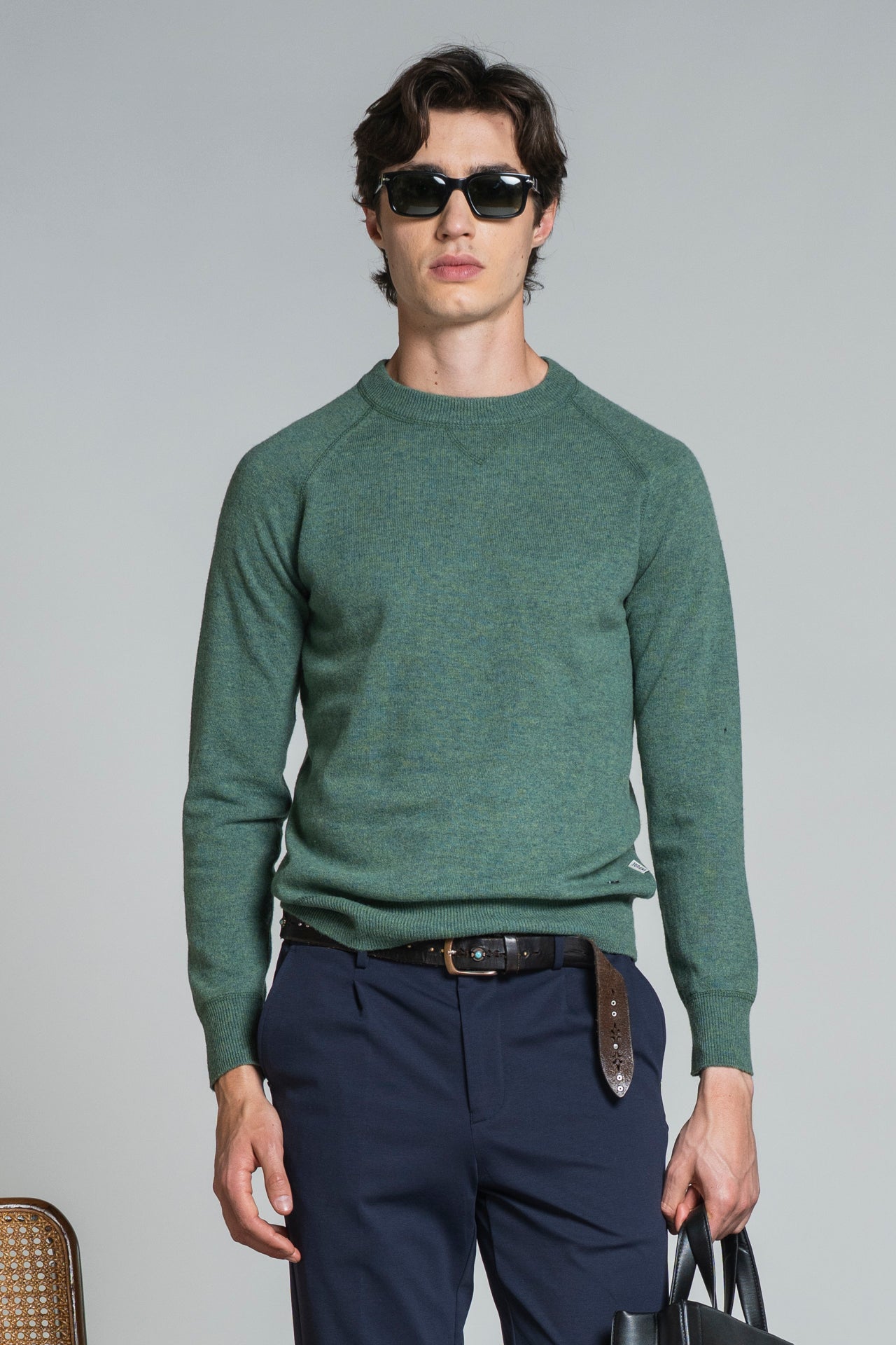 RORY ROUND NECK FLEECE IN LAMBSWOOL