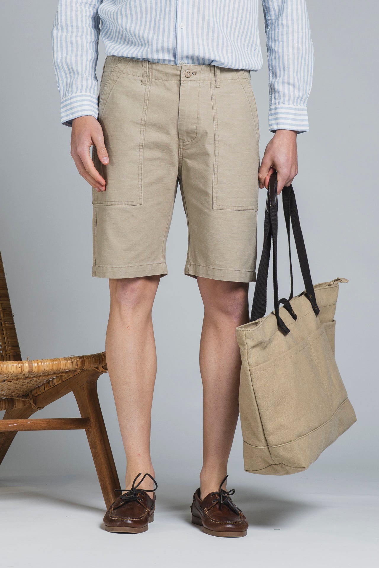 ROSS FATIGUE SHORT IN COTTON SLUB