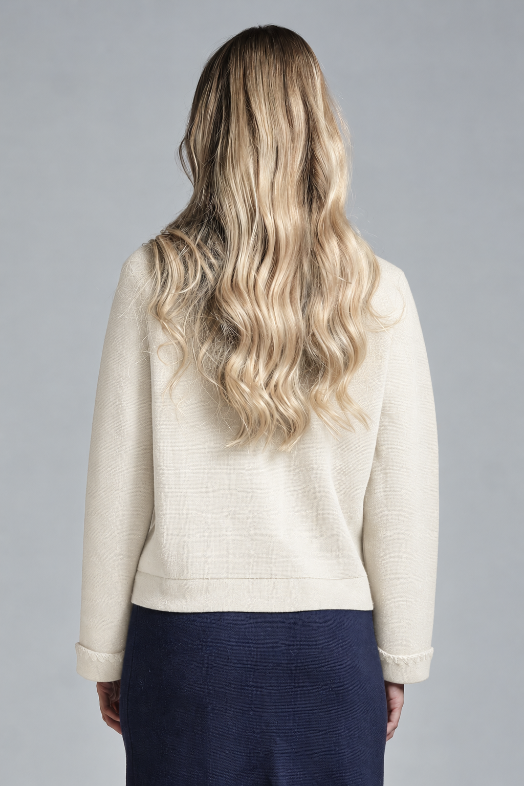 GALET SHIRT CARDIGAN IN MIXED WOOL