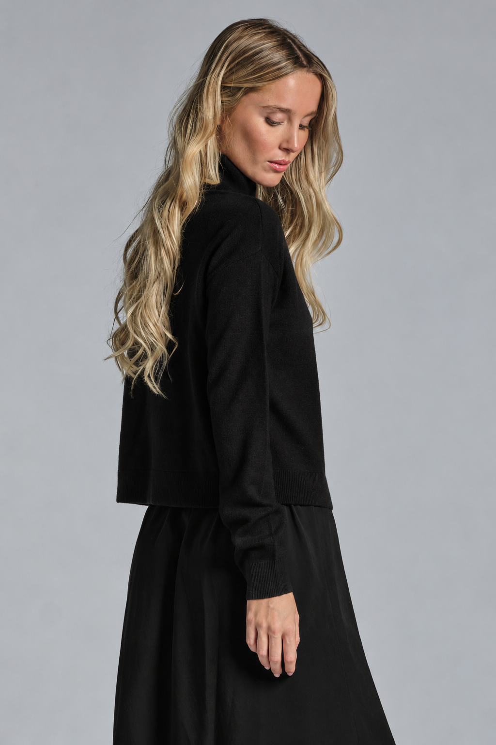 JEANNA SWEATER TURTLE NECK IN WOOL MERCERIZED