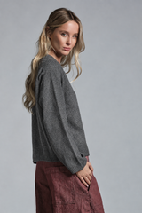 GERY ROUND NECK IN LAMBSWOOL