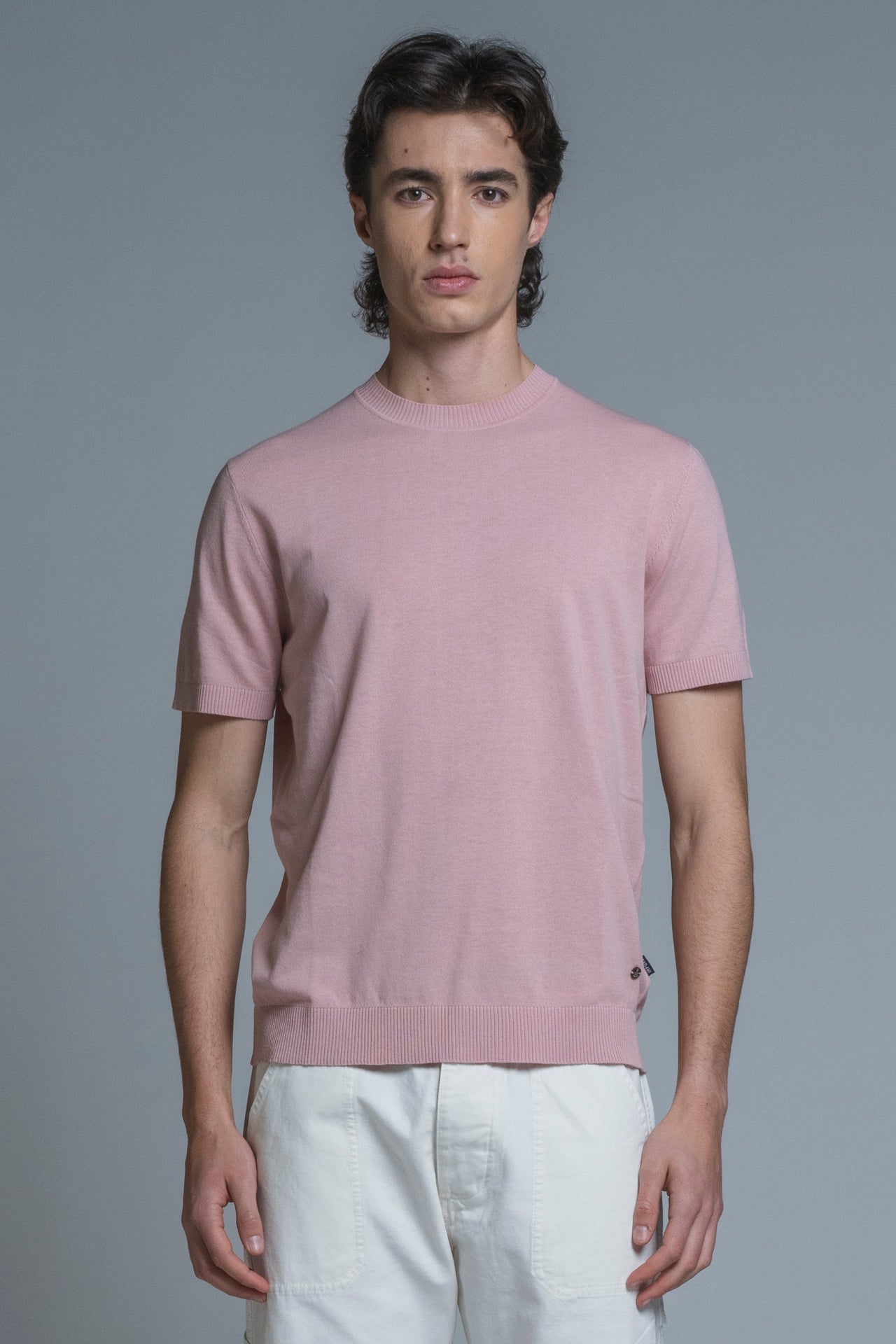 SAMUEL SWEATER ROUND NECK IN COTTON CREPE