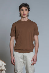 SAMUEL SWEATER ROUND NECK IN COTTON CREPE