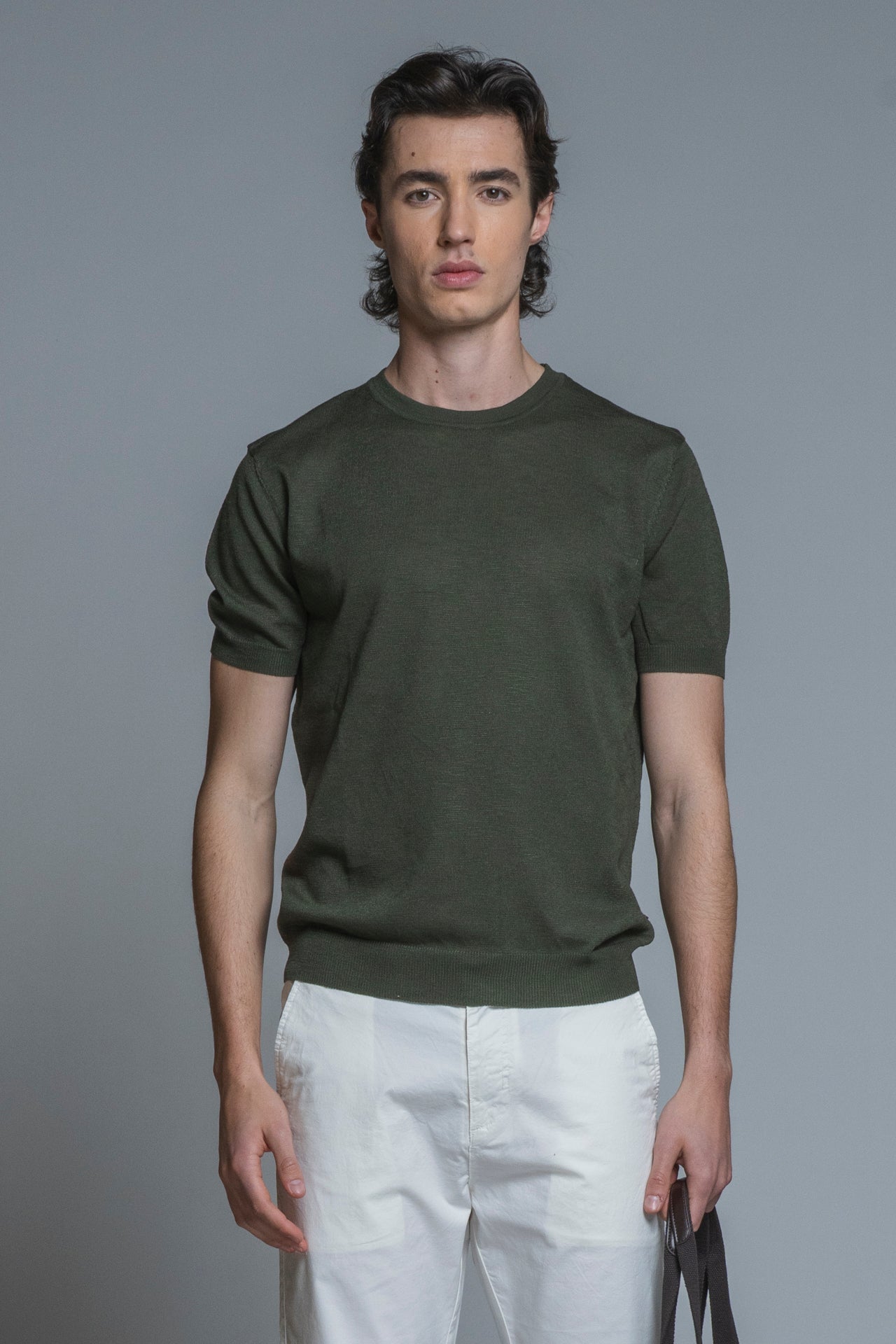 SAMUEL SWEATER ROUND NECK IN MIXED LINEN