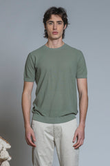 SAMUEL SWEATER ROUND NECK IN COTTON CREPE