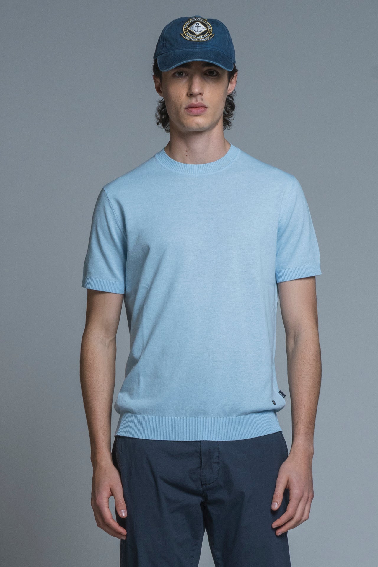 SAMUEL SWEATER ROUND NECK IN COTTON CREPE