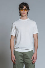 SAMUEL SWEATER ROUND NECK IN COTTON CREPE