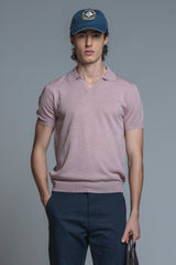 CLARK SWEATER POLO SKIPPER IN MIXED LINEN