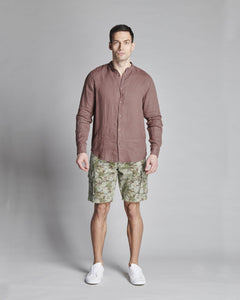 CAMICIA IN LINO COLLO COREANO