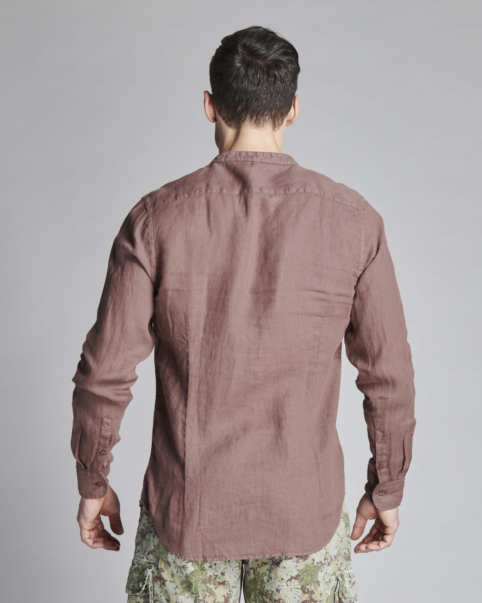 CAMICIA IN LINO COLLO COREANO