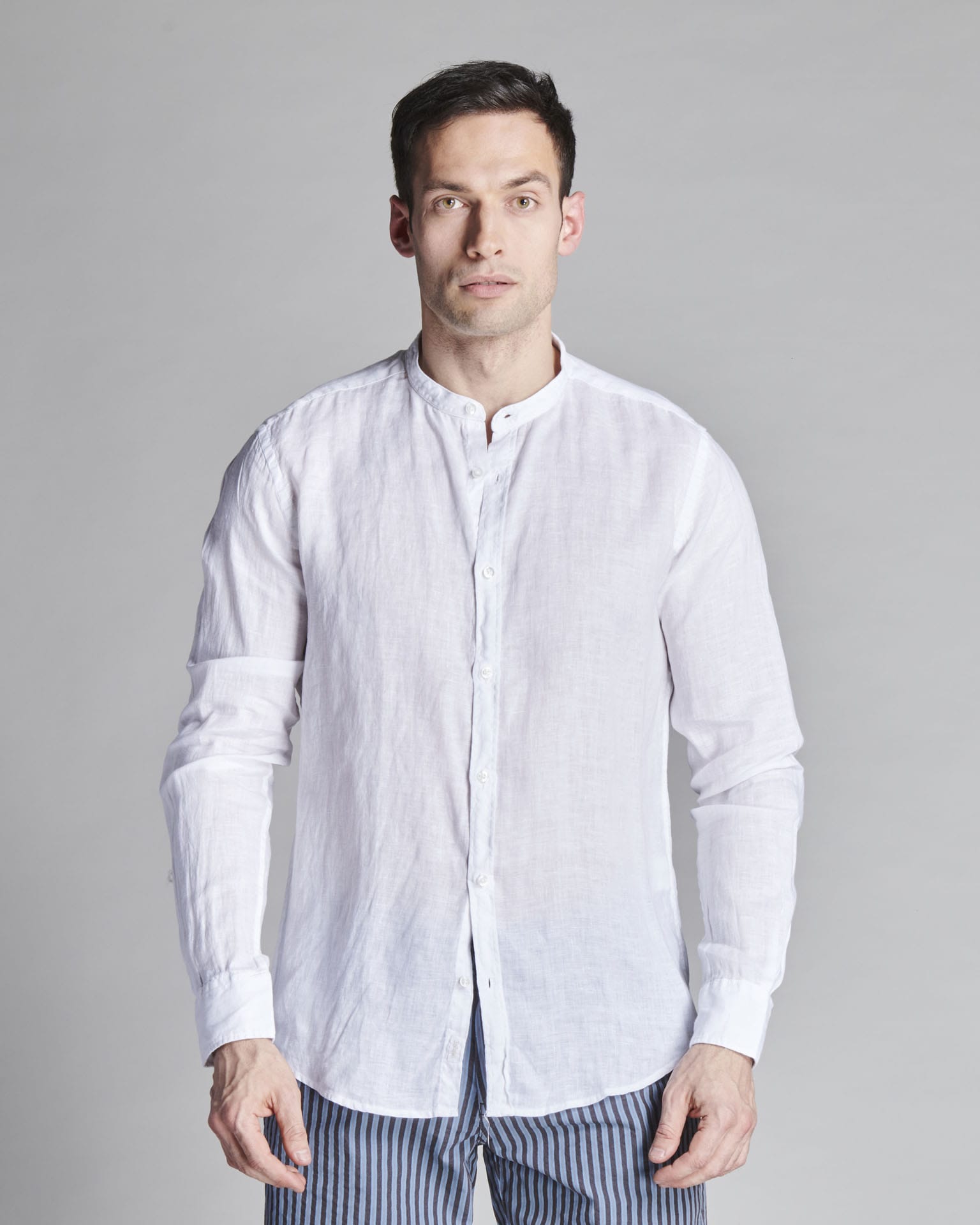 CAMICIA IN LINO COLLO CORANO