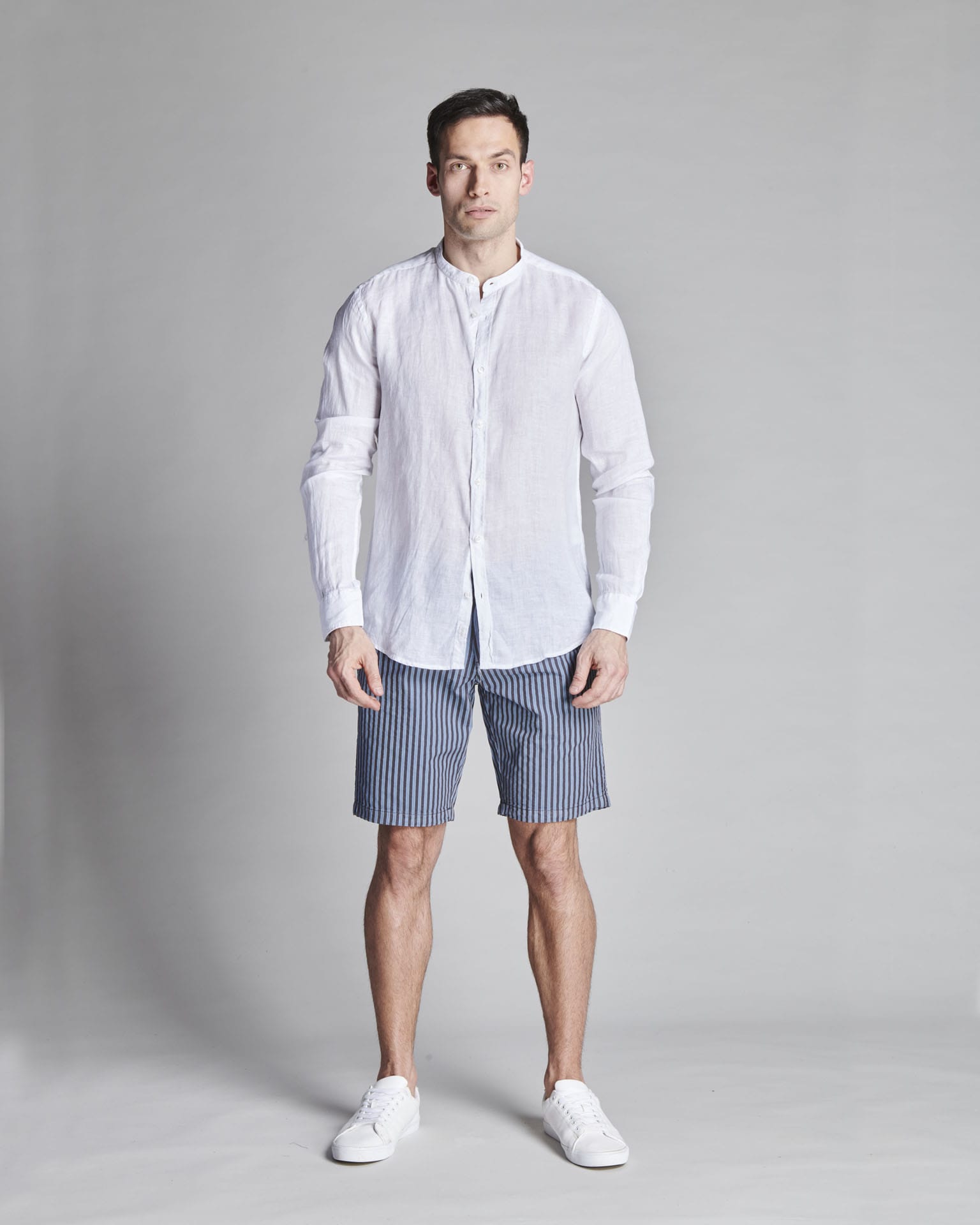 CAMICIA IN LINO COLLO CORANO