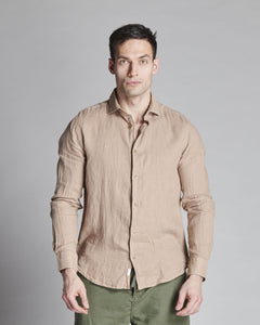 CAMICIA IN LINO COLLO FRANCESE