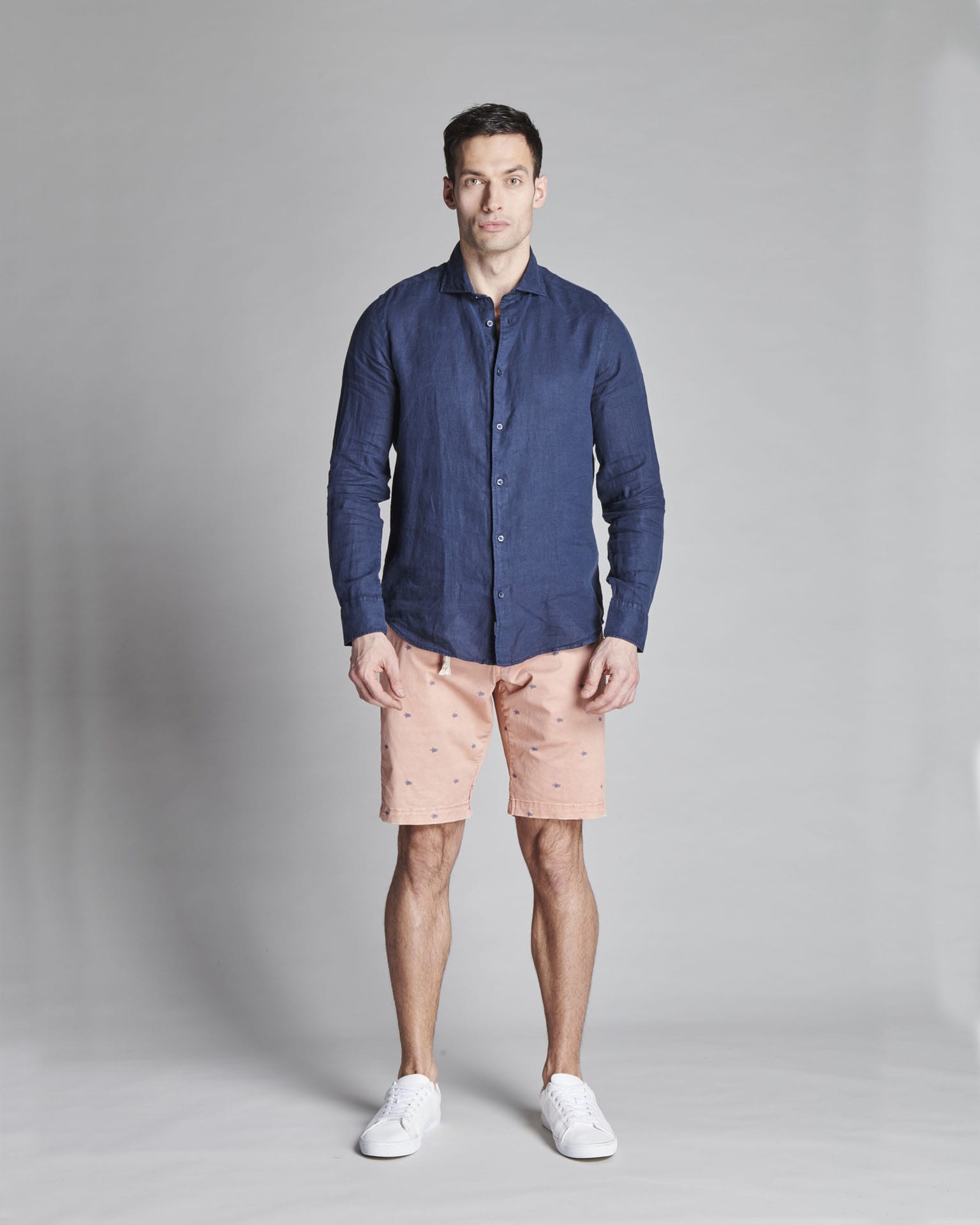 CAMICIA IN LINO COLLO FRANCESE