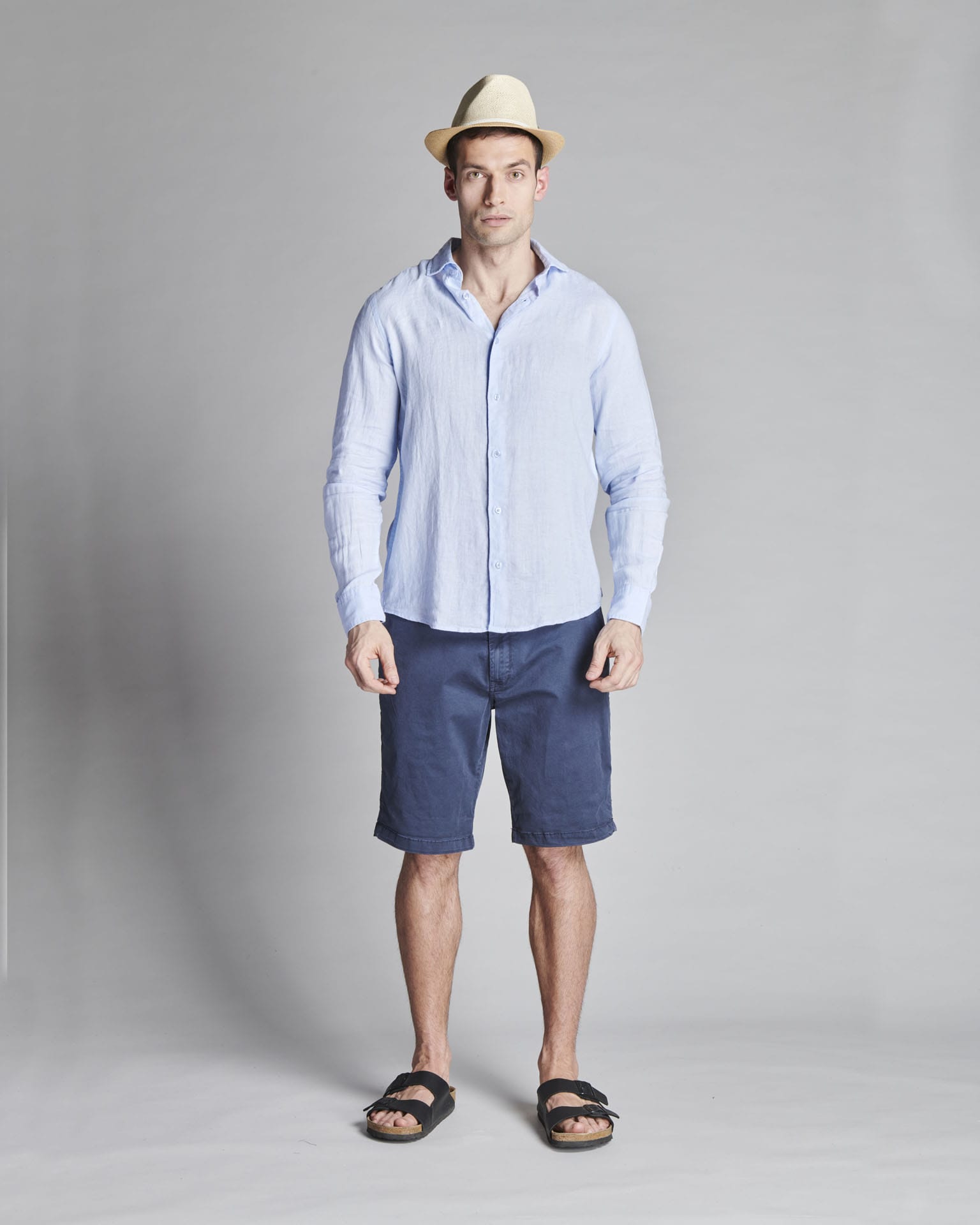 CAMICIA IN LINO COLLO FRANCESE
