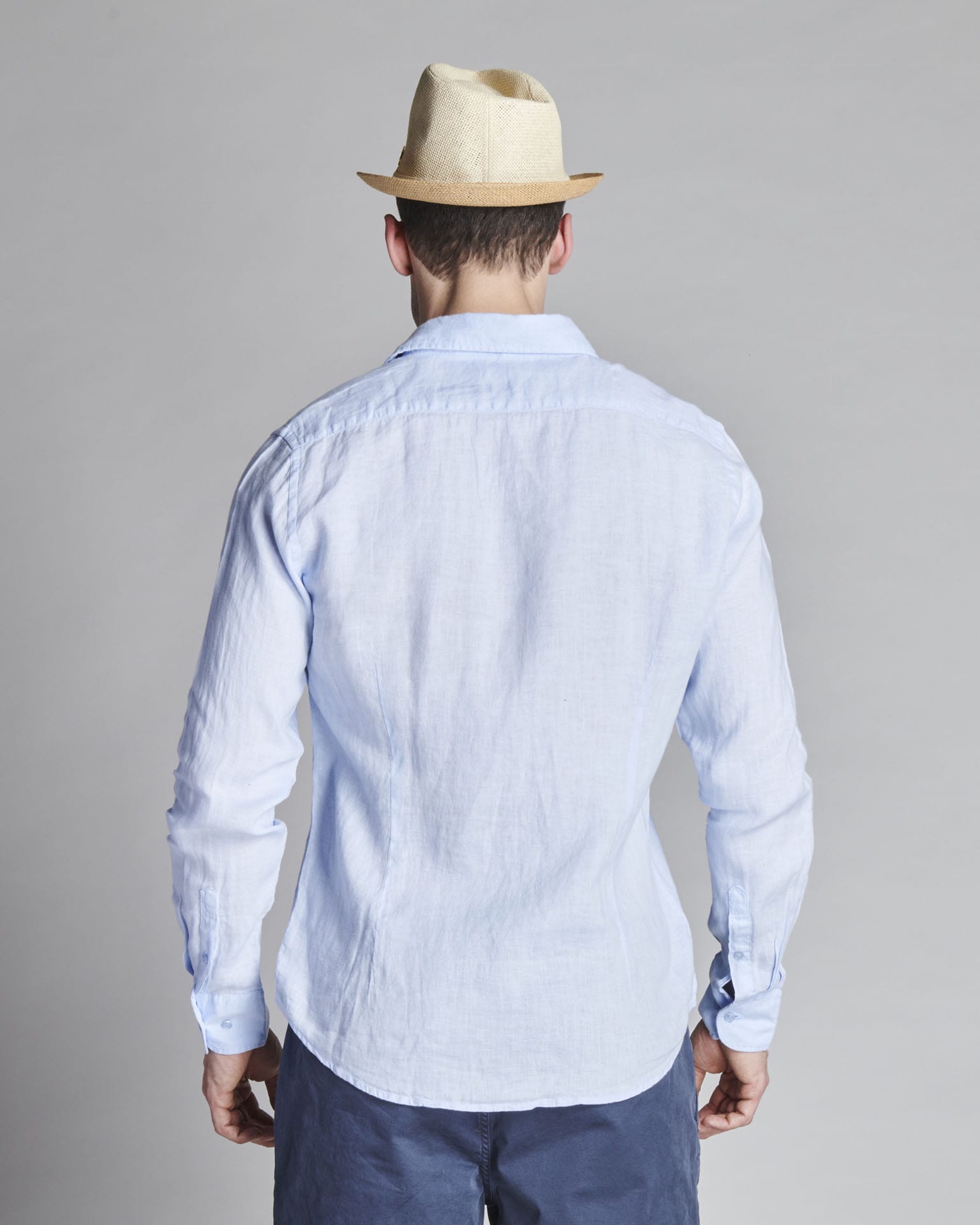 CAMICIA IN LINO COLLO FRANCESE