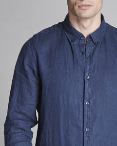 CAMICIA IN LINO BUTTON DOWN