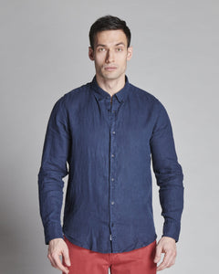 CAMICIA IN LINO BUTTON DOWN