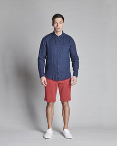 CAMICIA IN LINO BUTTON DOWN
