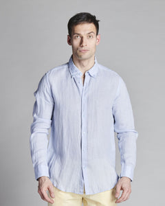 CAMICIA IN LINO BUTTON DOWN