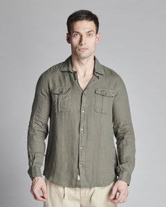 CAMICIA IN LINO MODELLO SAFARI