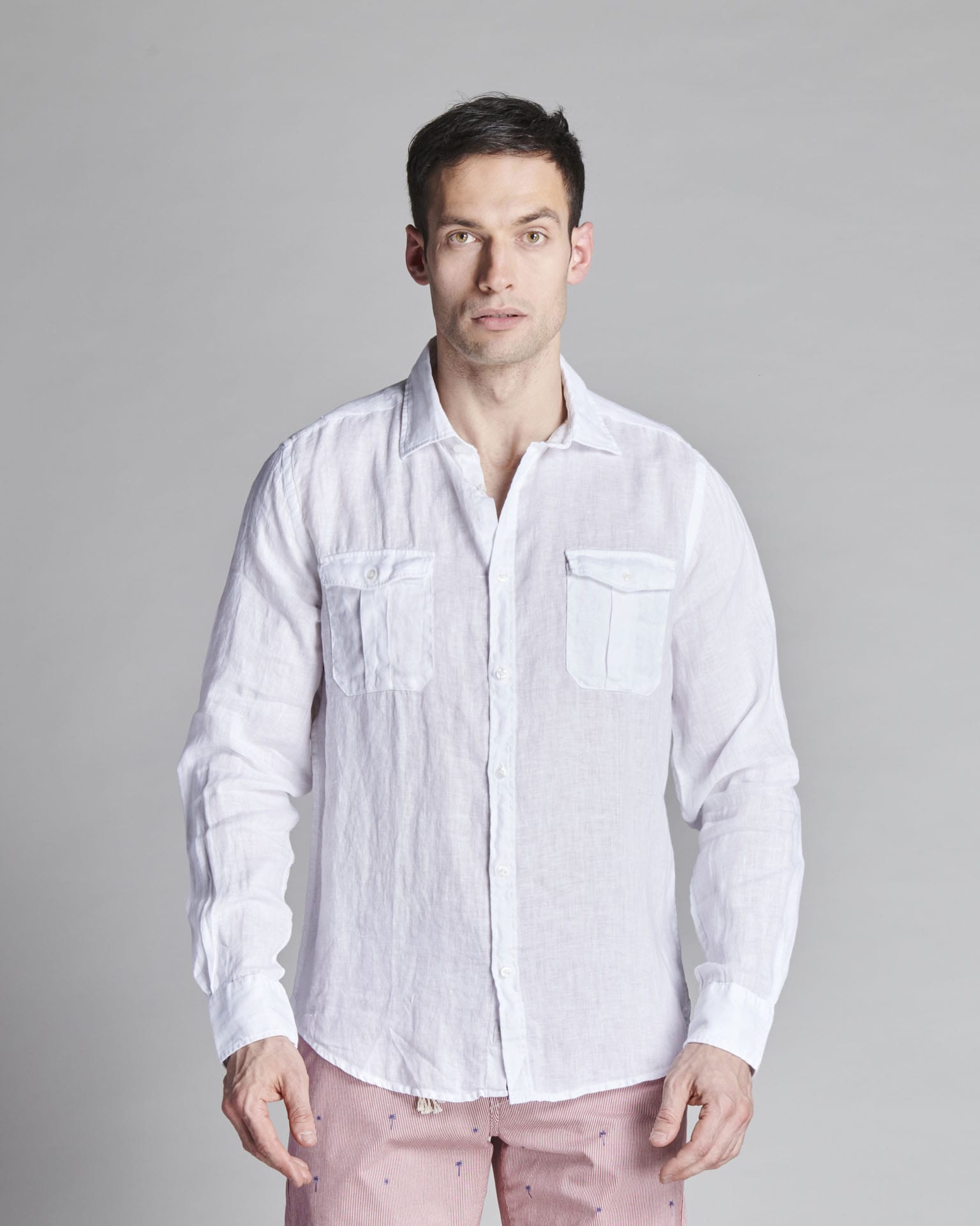 CAMICIA IN LINO MODELLO SAFARI