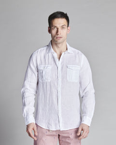 CAMICIA IN LINO MODELLO SAFARI