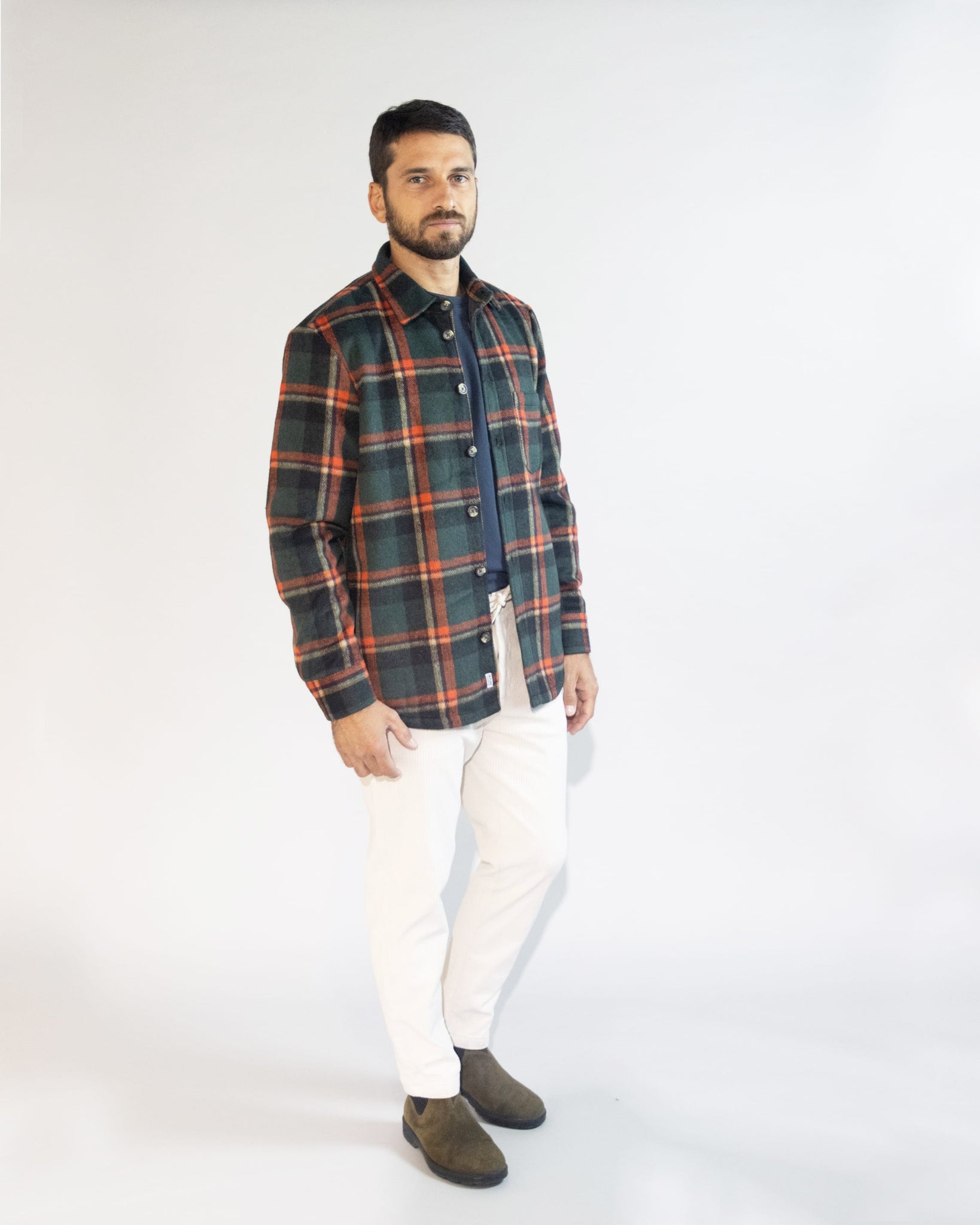 OVER SHIRT A QUADRI CON IMBOTTITURA