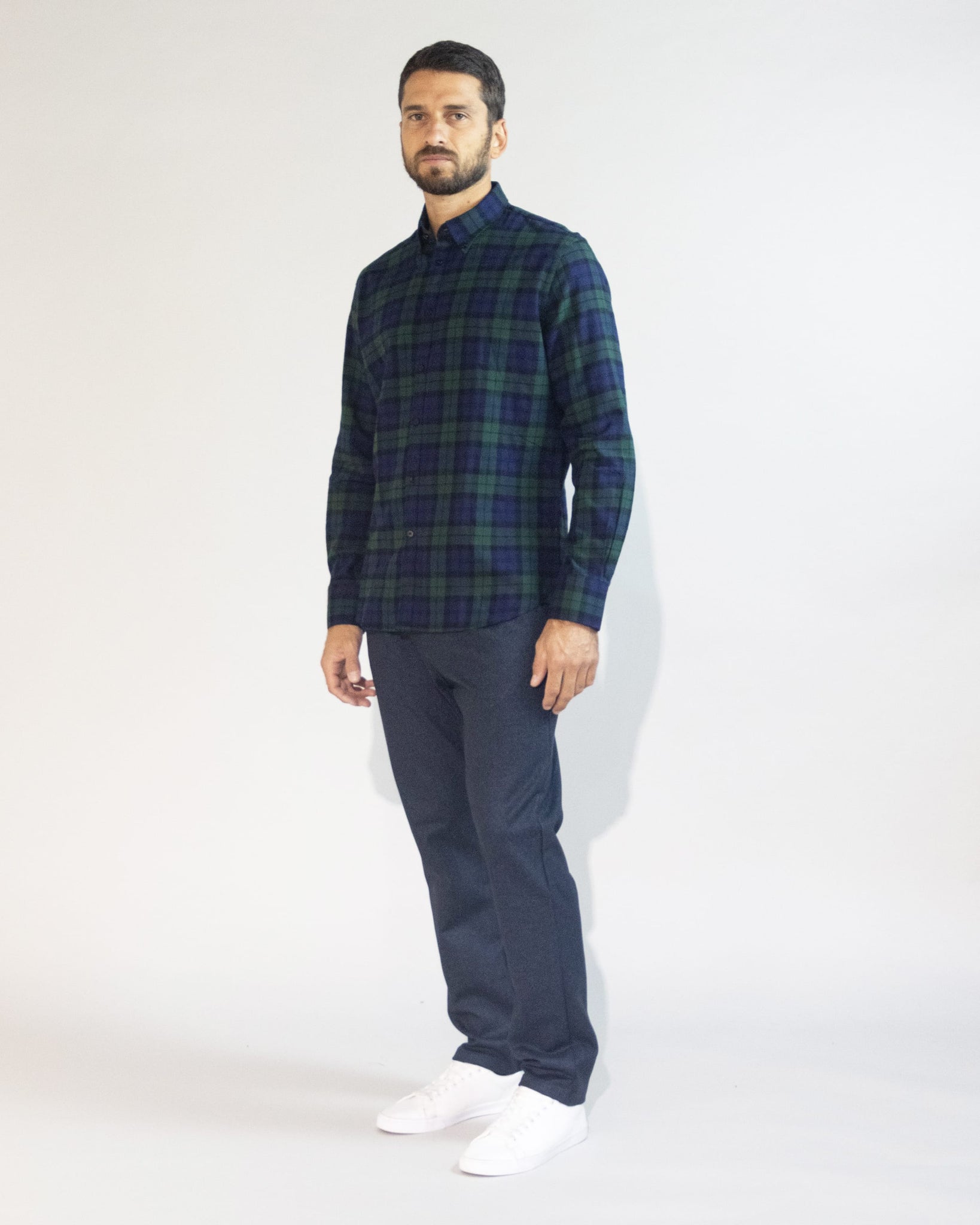 CAMICIA BUTTON DOWN A QUADRI