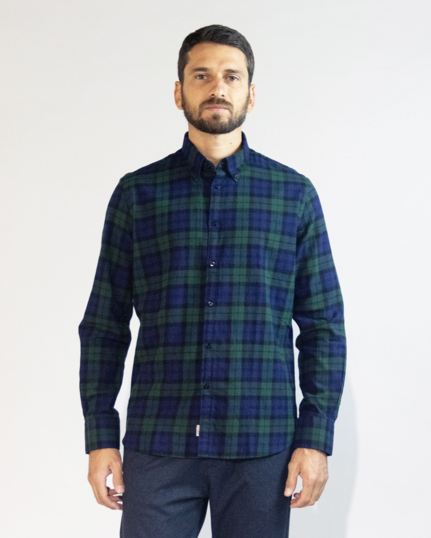 CAMICIA BUTTON DOWN A QUADRI
