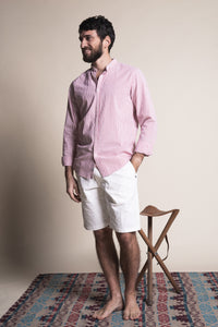 100% COTTON SEERSUCKER SLIM FIT SHIRT